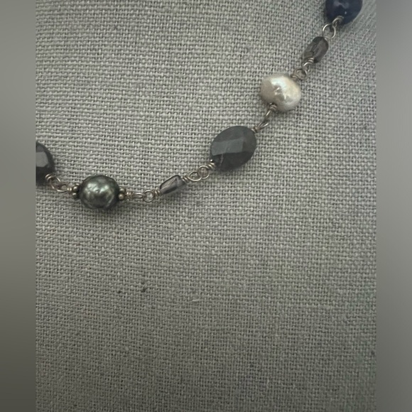 SILPADA* Retired Bead Multi Natural Stone Choker Necklace - Picture 5 of 7